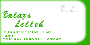 balazs lellek business card